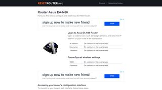 How to Configure and Reset Asus EA-N66 Router - ResetRouter