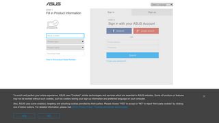 ASUS Member Online Register - ASUS Account Login