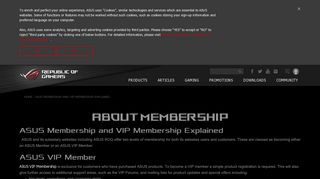 ASUS Membership and VIP Membership Explained - ROG