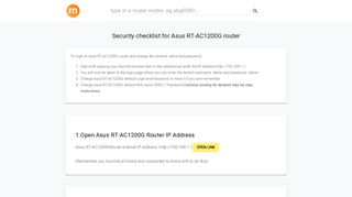 192.168.1.1 - Asus RT-AC1200G Router login and password - modemly