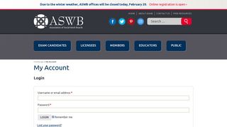 My Account | ASWB