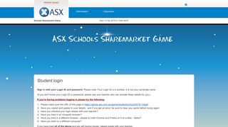 ASX Schools Sharemarket Game