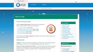 How to play - View - ASX