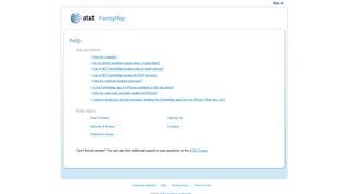 AT&T FamilyMap - Help