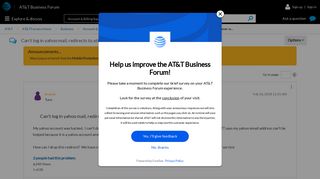 Can't log in yahoo mail, redirects to att, never w... - AT&T Community