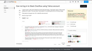 Can not log in to Stack Overflow using Yahoo account - Meta Stack ...