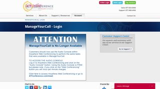 ManageYourCall - Login | AT Conference