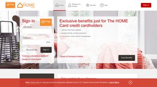 The HOME Card credit card - Manage your account - Comenity