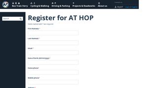 Register for AT HOP - Auckland Transport
