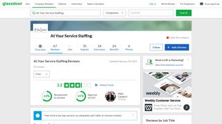 At Your Service Staffing Reviews | Glassdoor