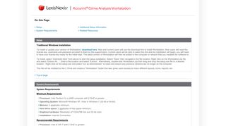 Accurint Crime Analysis Workstation