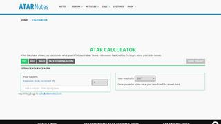 Estimate your VCE ATAR | VCE ATAR Calculator | ATAR Notes