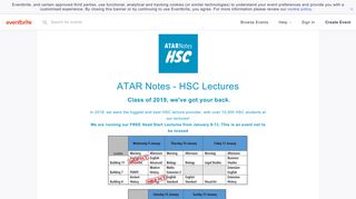 ATAR Notes - HSC Lectures Events | Eventbrite