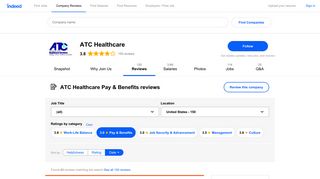 Working at ATC Healthcare: Employee Reviews about Pay & Benefits ...
