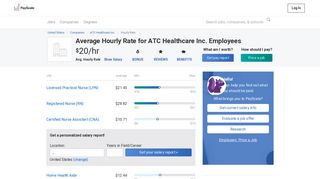 ATC Healthcare Inc. Wages, Hourly Wage Rate | PayScale