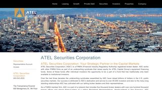 ATEL Securities Corporation | ATEL Capital Group