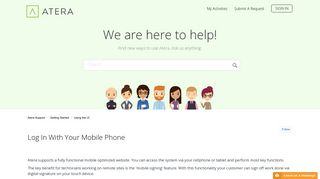 Log in with your Mobile Phone – Atera Support
