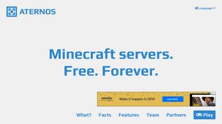Aternos | Minecraft servers. Free. Forever.