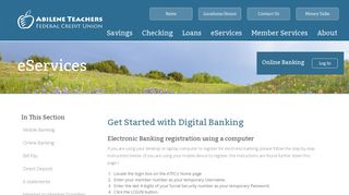 Digital Banking Registration Help - Abilene Teachers FCU
