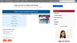 Austin Telco Federal Credit Union - Austin, TX - Credit Unions Online