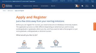 Apply and Register : Athabasca University