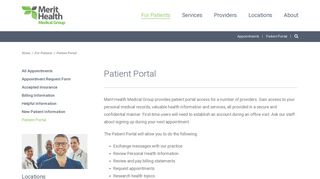 Patient Portal | Merit Health Medical Group | Jackson | Vicksburg ...