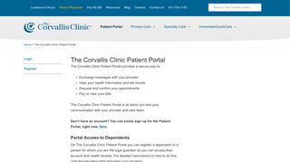 The Corvallis Clinic Patient Portal - The Corvallis Clinic