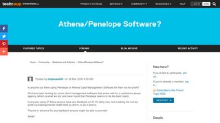 Athena/Penelope Software? - TechSoup