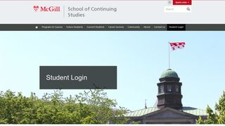 Student Login | School of Continuing Studies - McGill University