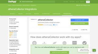 athenaCollector Integrations | GetApp®