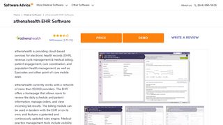 athenahealth EHR Reviews, Pricing & Demo - 2019 - Software Advice