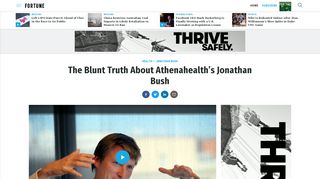 Jonathan Bush Resigns from Athenahealth: The Blunt Truth | Fortune