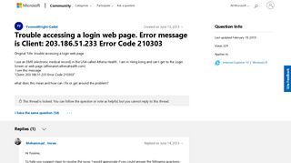 Trouble accessing a login web page. Error message is Client ...