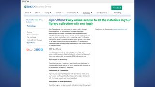 OpenAthens - Ebsco