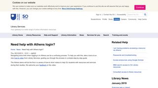 Need help with Athens login? | Library Services | Open University
