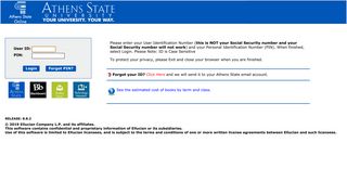 User Login - Athens State University