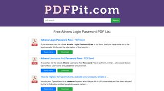 Free Athens Login Password .pdf