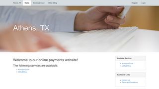 Athens, TX - Municipal Online Services