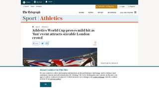 Athletics World Cup proves mild hit as 'fun' event attracts sizeable ...