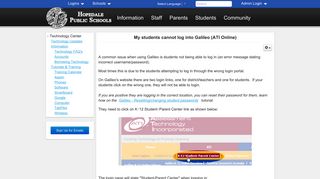 My students cannot log into Galileo (ATI Online)