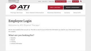 Employee Login - ATI Physical Therapy