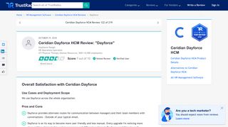 Ceridian Dayforce HCM Review: Dayforce - TrustRadius