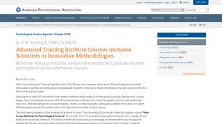 Advanced Training Institute Courses Immerse Scientists in Innovative ...
