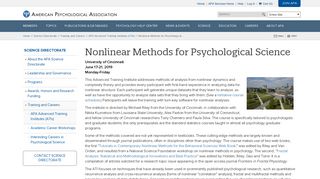 Nonlinear Methods for Psychological Science