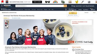 Amazon.com: America's Test Kitchen All Access Membership ...