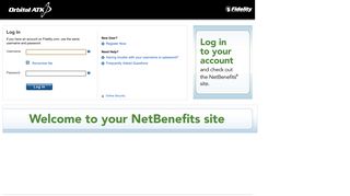NetBenefits Login Page - ATK - Fidelity Investments