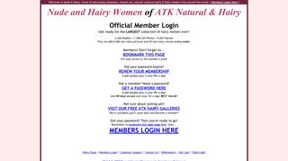Nude & Hairy - Member Login for ATK Natural & Hairy