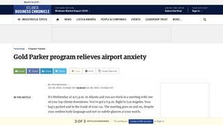 Gold Parker program relieves airport anxiety - Atlanta Business ...