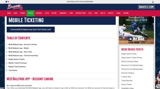 Mobile Ticketing | MLB Ballpark app | Atlanta Braves - MLB.com