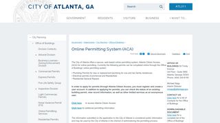 Atlanta, GA : Online Permitting System (ACA)